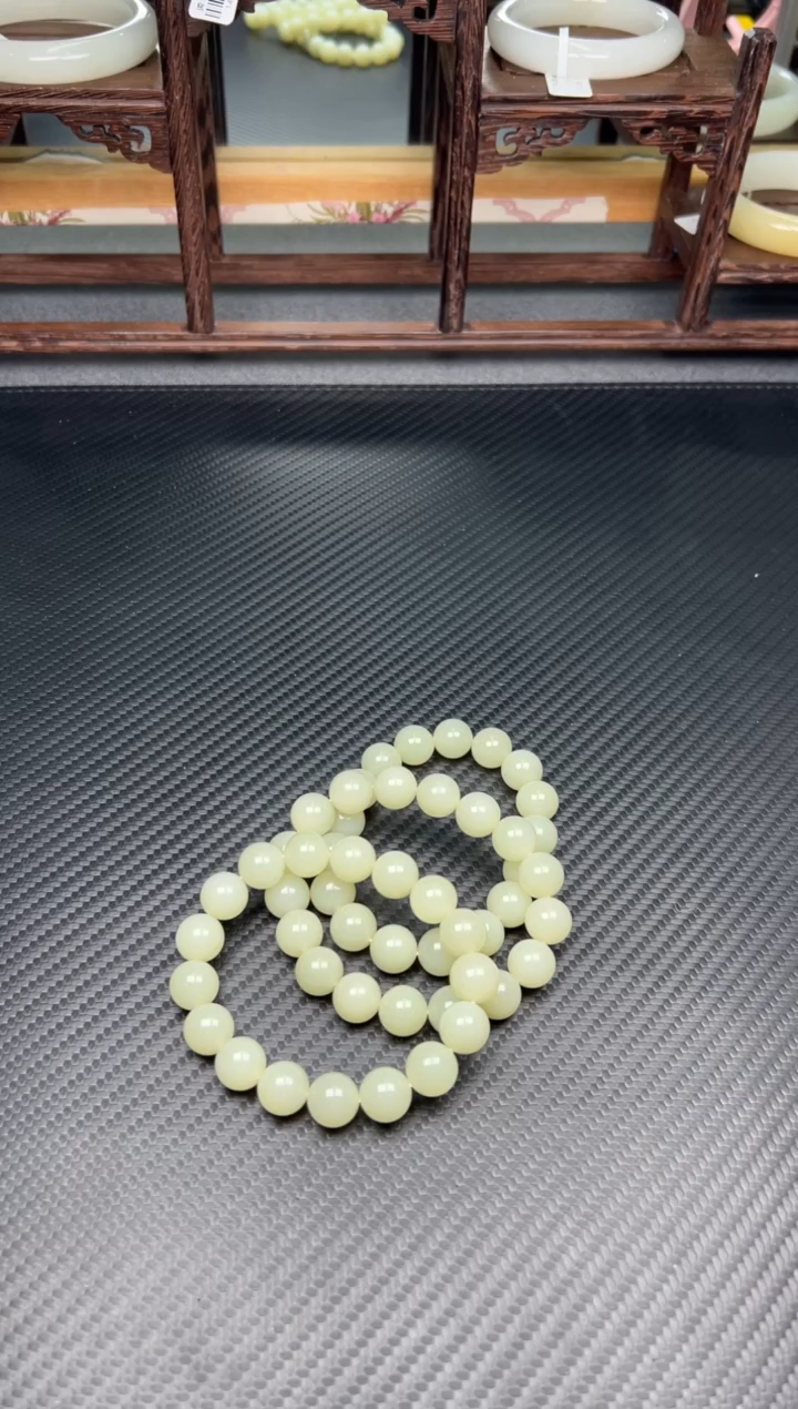 未镶嵌手串和田玉且末微色差迪克兰二细卡12多样性发货拍一发一Mh