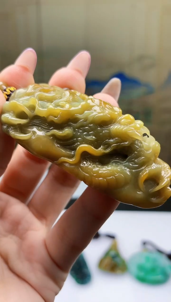 【闪购商品】定制翡翠未镶嵌4902ty-毛货挂件80