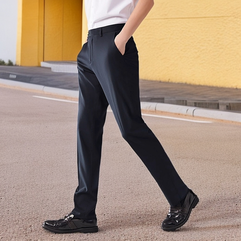 西裤舒适男士杰家同款高奢羊毛直筒西装裤男裤正装裤四季款