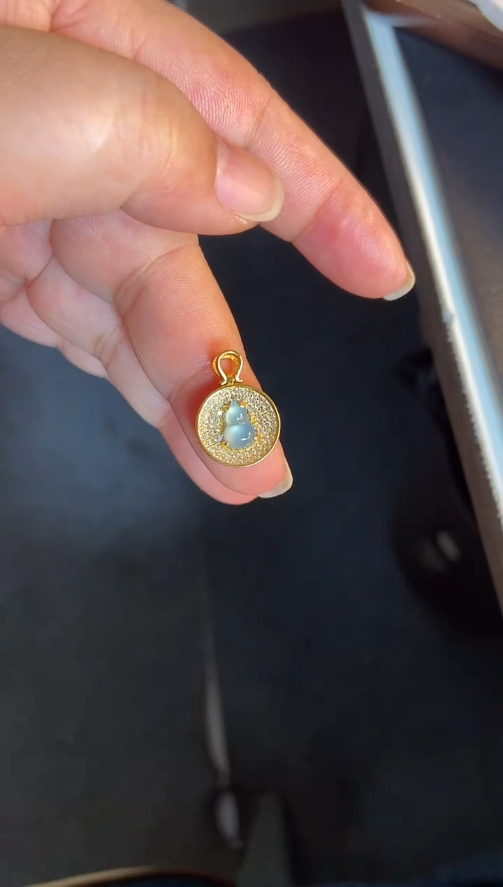 吊坠(不含链)银S925镶嵌翡翠1