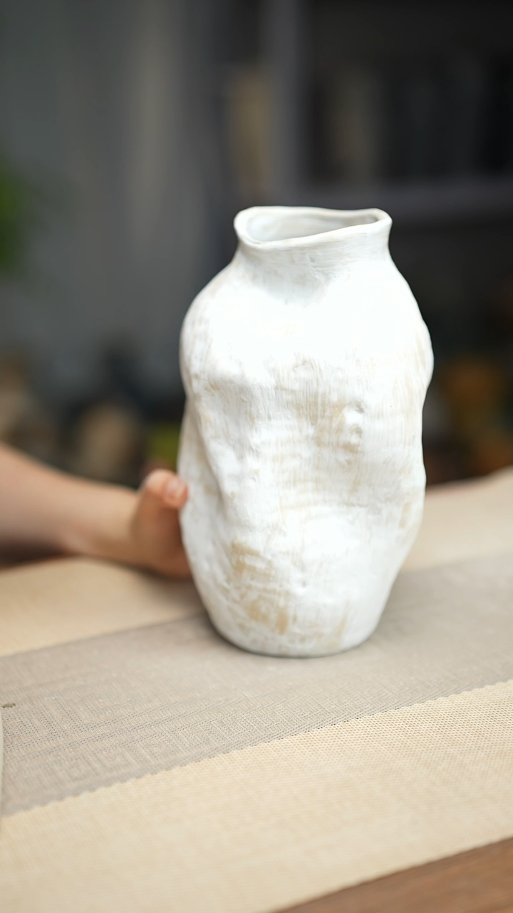 花器陶瓷花瓶手捏瓶002