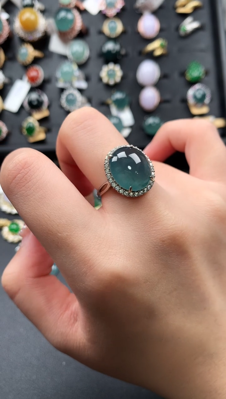 【闪购商品】翡翠戒指银S925镶嵌5214141