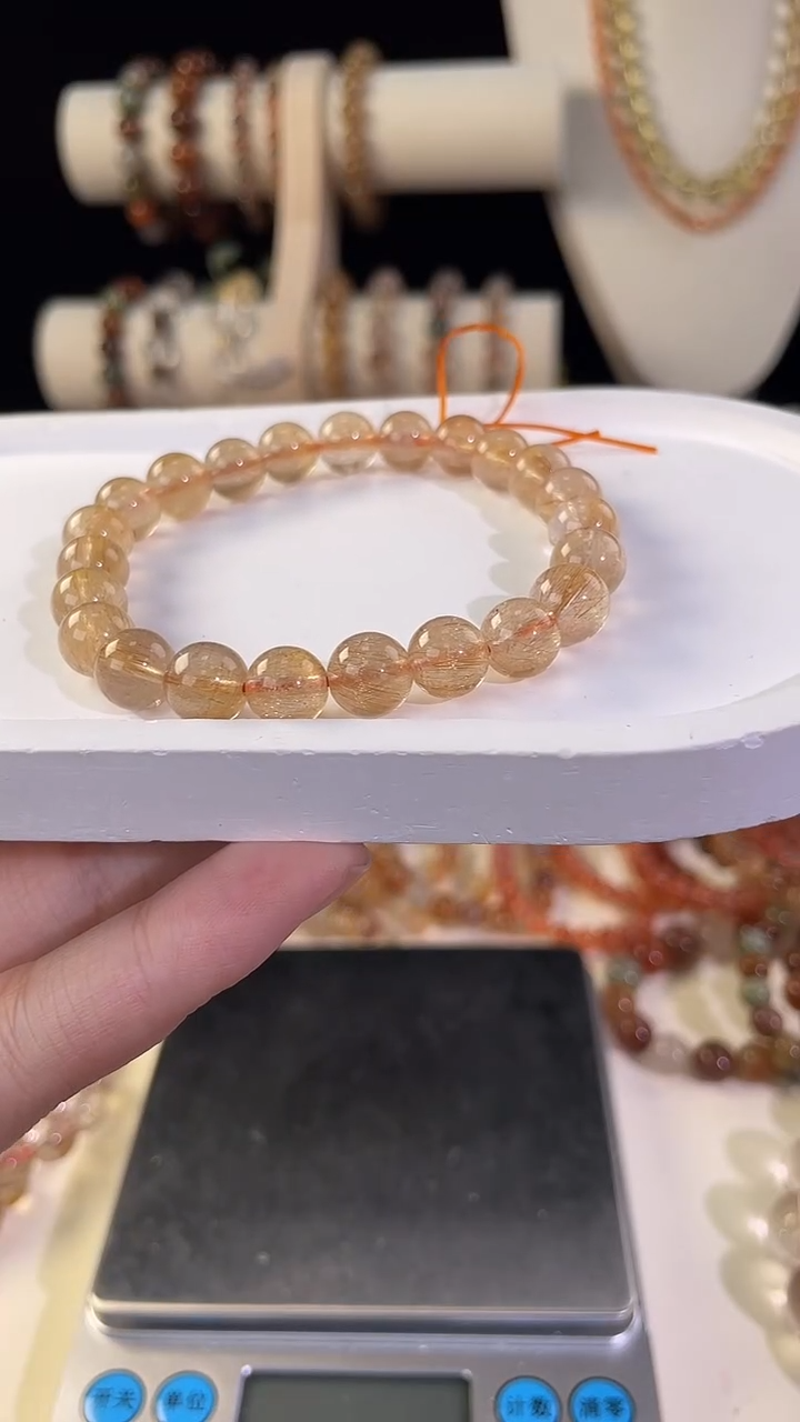 未镶嵌手串发晶高品铜发晶