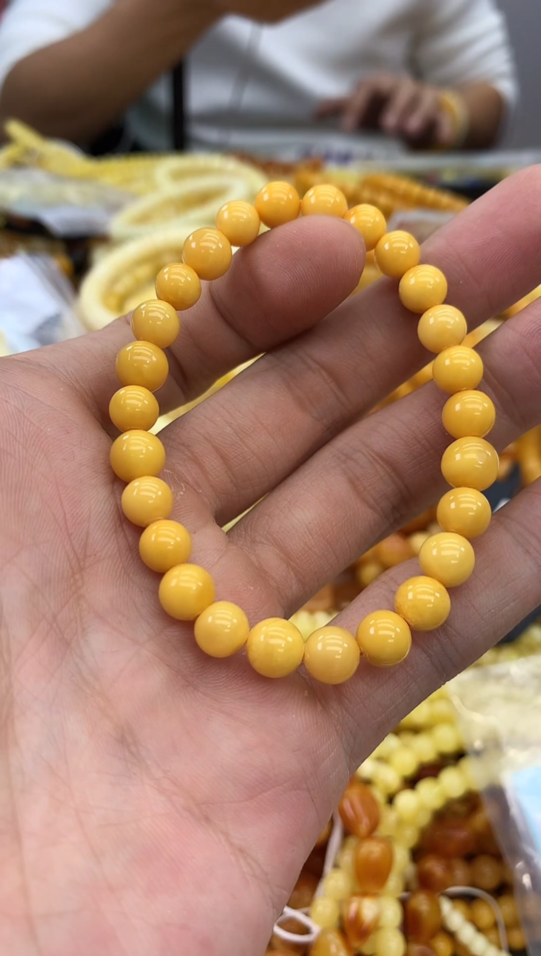 裸石蜜蜡未镶嵌手串