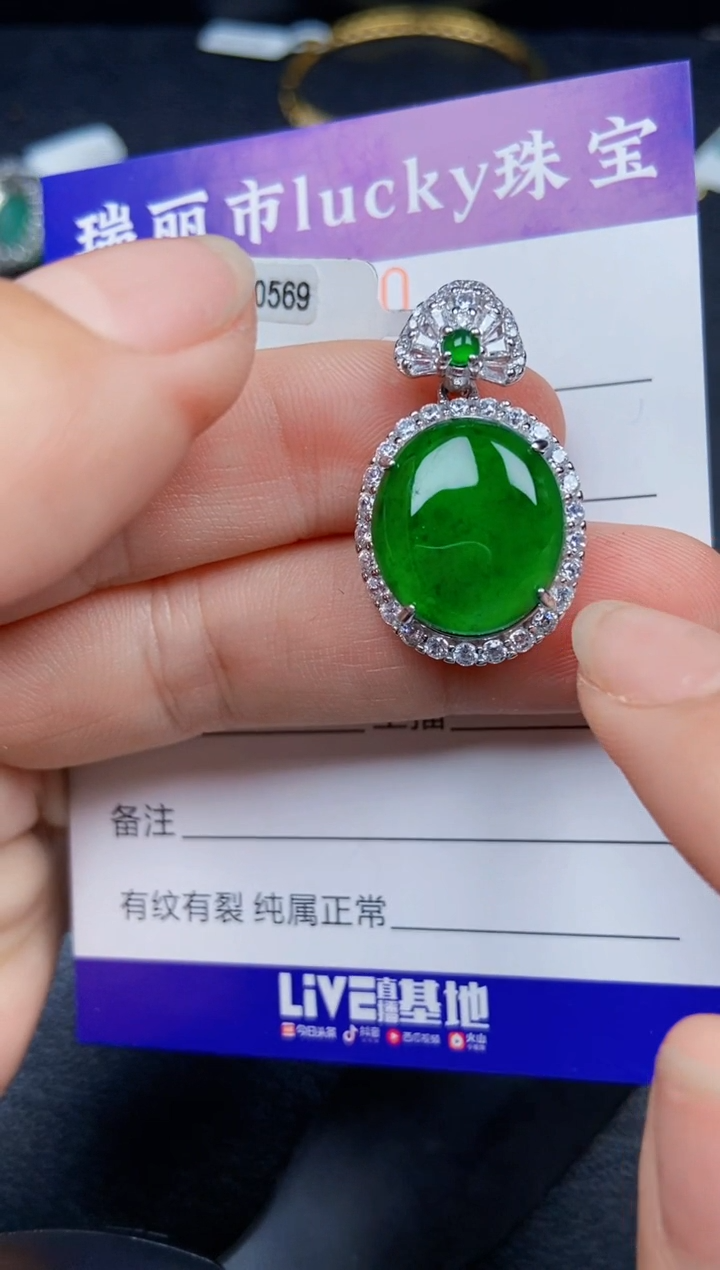 【闪购商品】翡翠颈饰银S925镶嵌8270