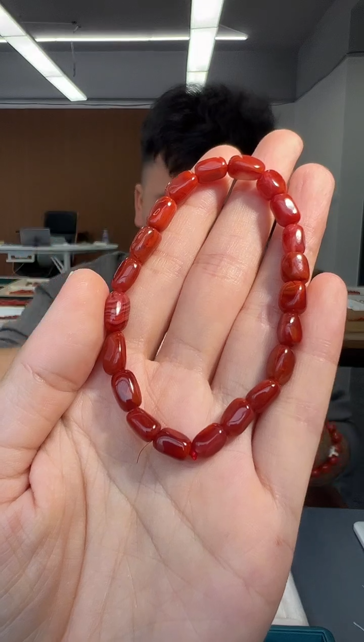 未镶嵌手链南红玛瑙A11原石随形南红手串6mm+