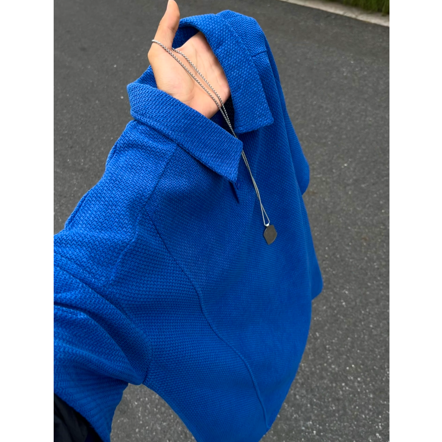 美式复古龙鳞透风透气不透肉男士夏季新款Polo衫短袖休闲百搭上衣
