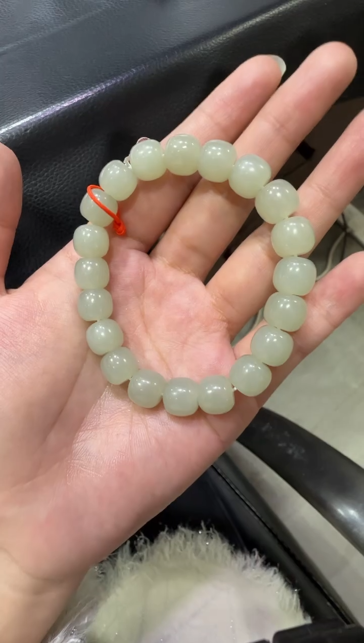 未镶嵌手串和田玉近矿高清白手串 （产地直发）