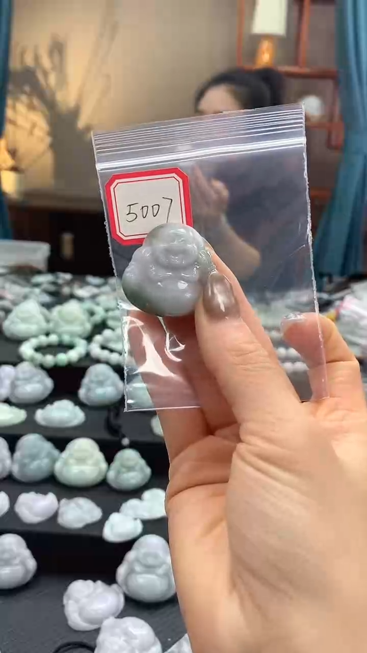 颈饰未镶嵌翡翠佛公5007