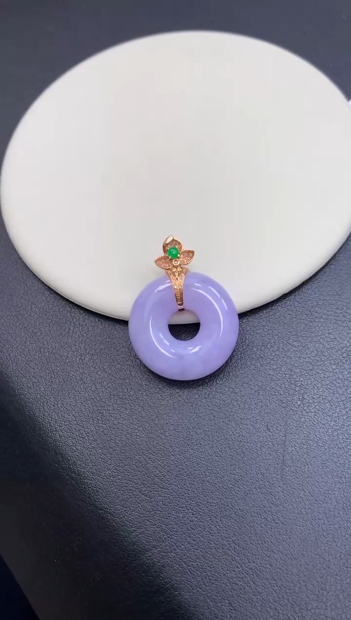 18K金镶嵌定制翡翠自营供应 48小时鉴赏期 