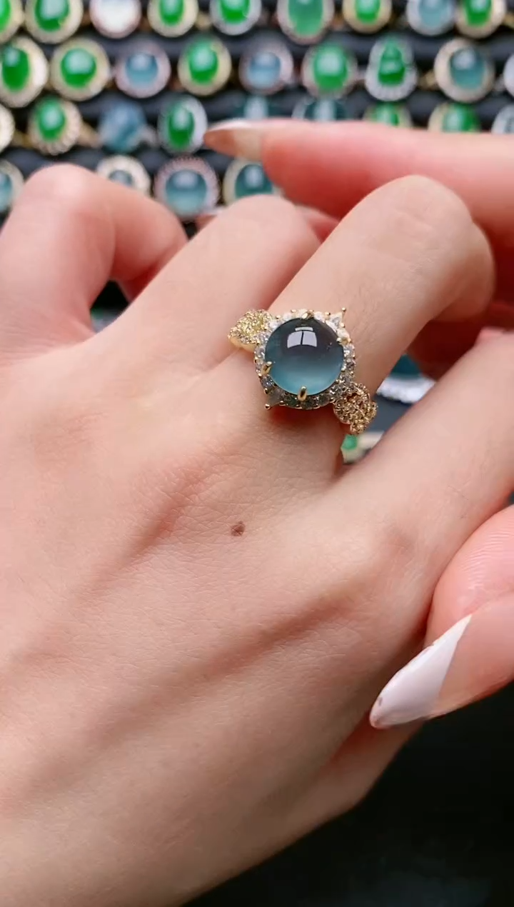 【闪购商品】翡翠戒指银S925镶嵌111111111