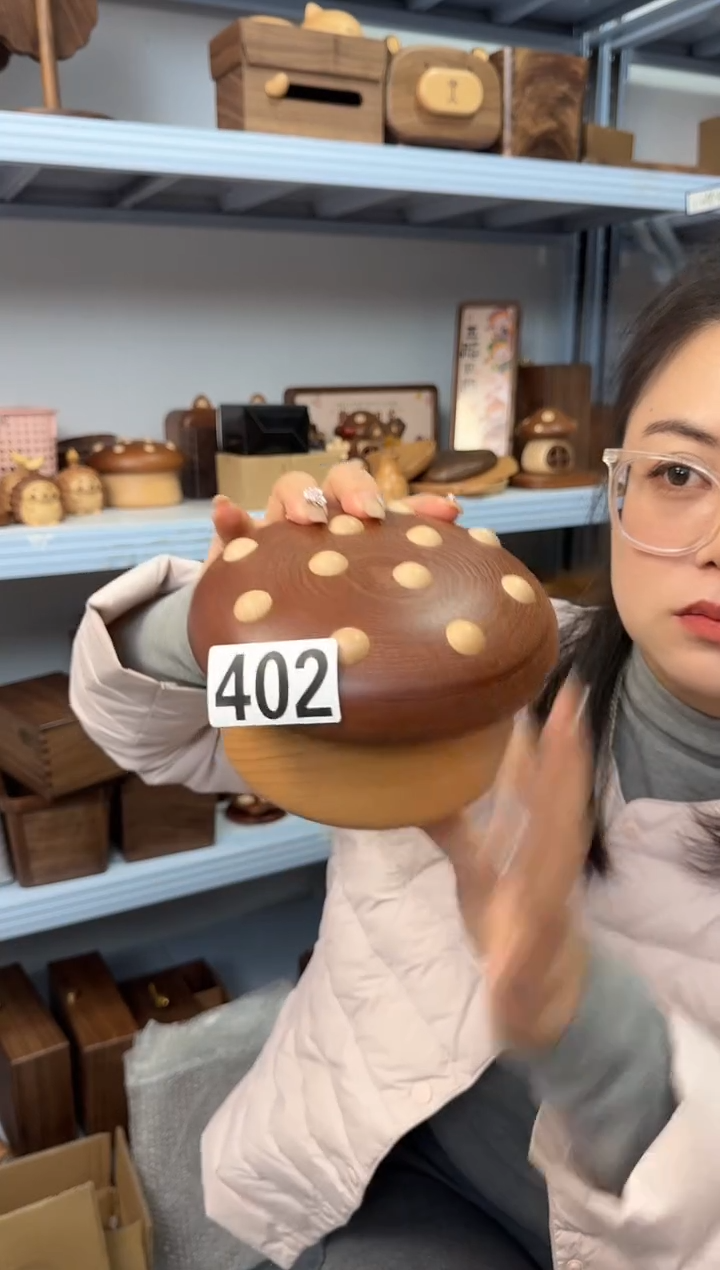 木402乌檀木实木蛋糕收纳盒