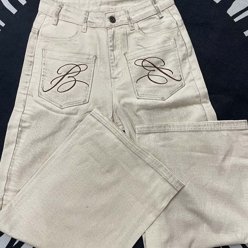 呆呆姐 B家重工工装做旧洗水牛仔裤 正品微瑕！真的超级重工！