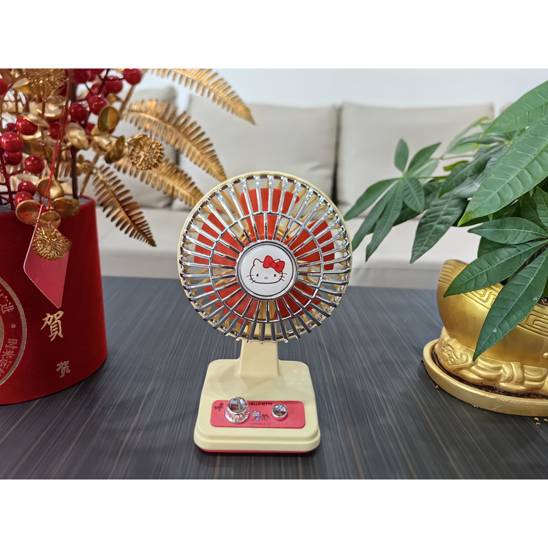 名创优品/MINISO Sanrio characters复古系列1200mAh桌面风扇(Hello Kitty)
