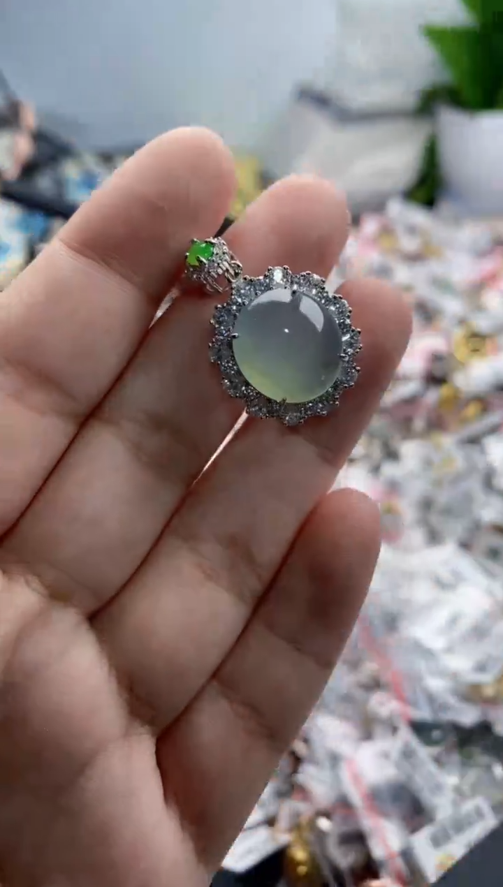 【闪购商品】翡翠戒指银S925镶嵌55555---5