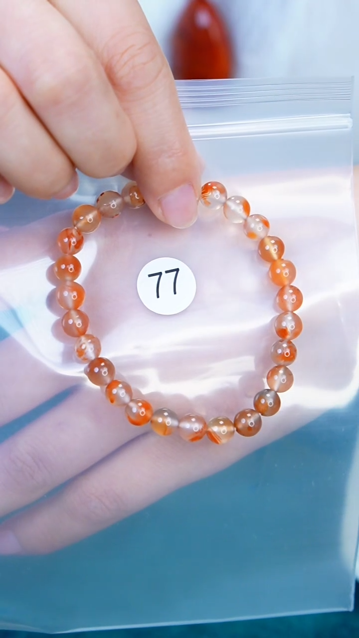 南红玛瑙未镶嵌珠宝半成品原矿无优化无裂手链7+