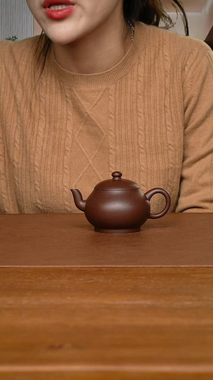 【闪购商品】紫砂茶杯江海丰老师 矮梨形 特紫180cc