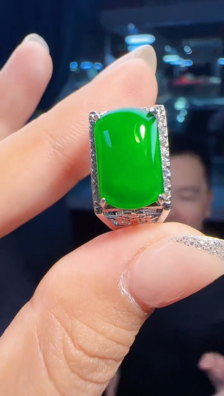 未镶嵌定制翡翠翡翠戒指5