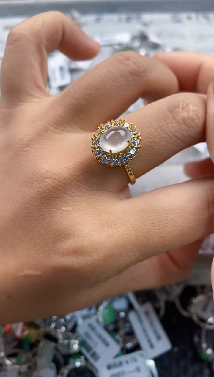 银S925镶嵌戒指翡翠222    4