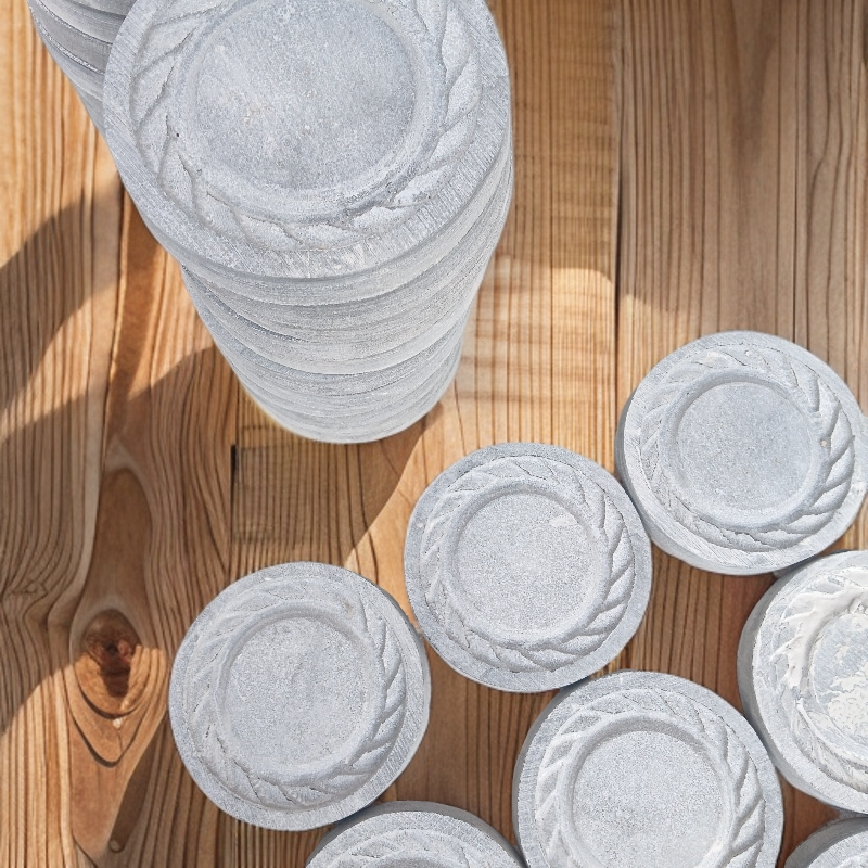 圆形石头红盖花型手工加厚烧饼模具模子厂家直销雕刻厨师专用