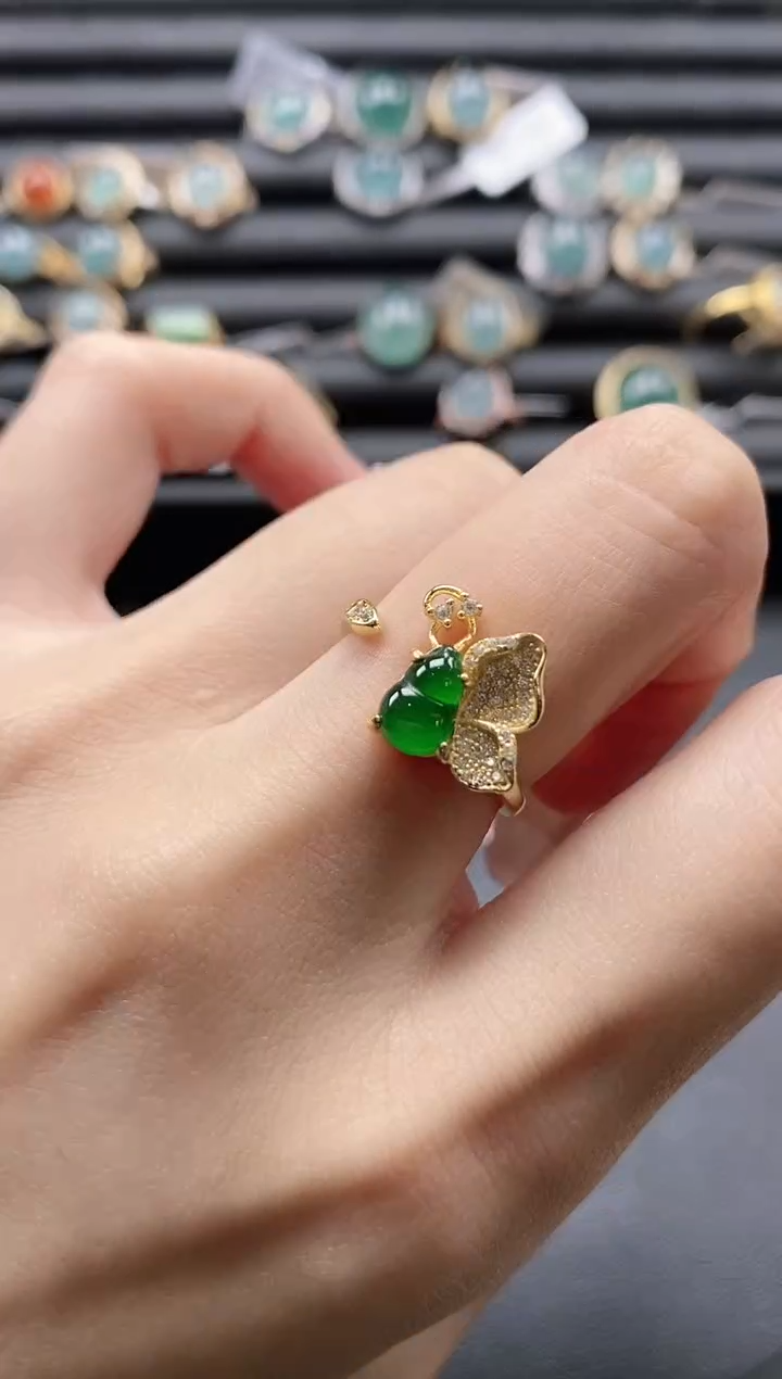 【闪购商品】翡翠戒指银S925镶嵌11111