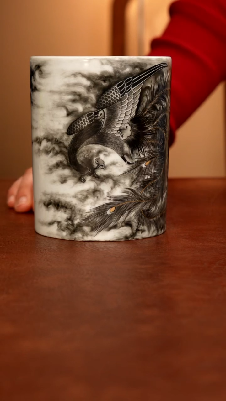 摆件陶景德镇瓷器，青花瓷手绘茶具~