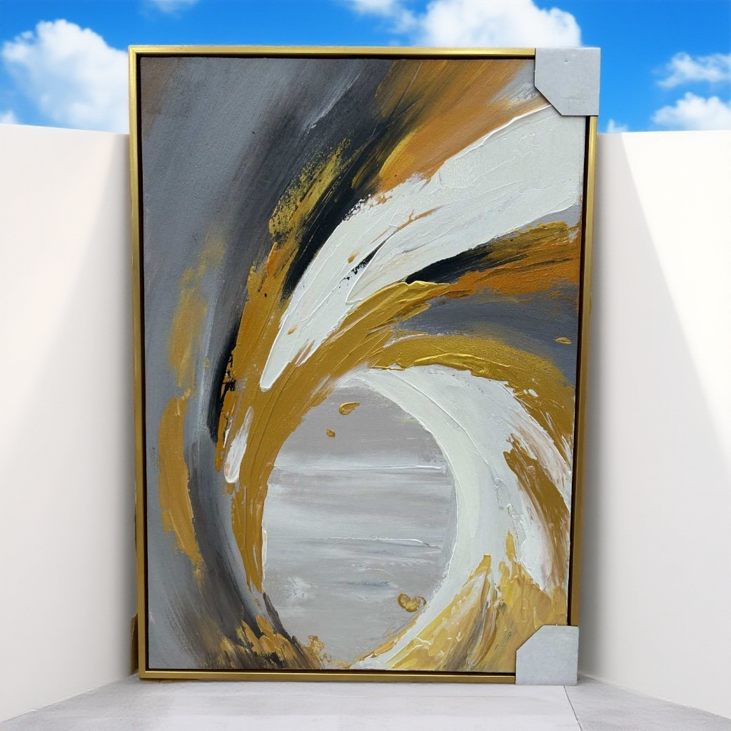 创意手绘现代挂墙装饰性画60*80cm