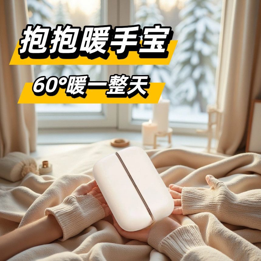 2025新款分体式磁吸暖手充电迷你随身便携手握发热磁吸暖手宝