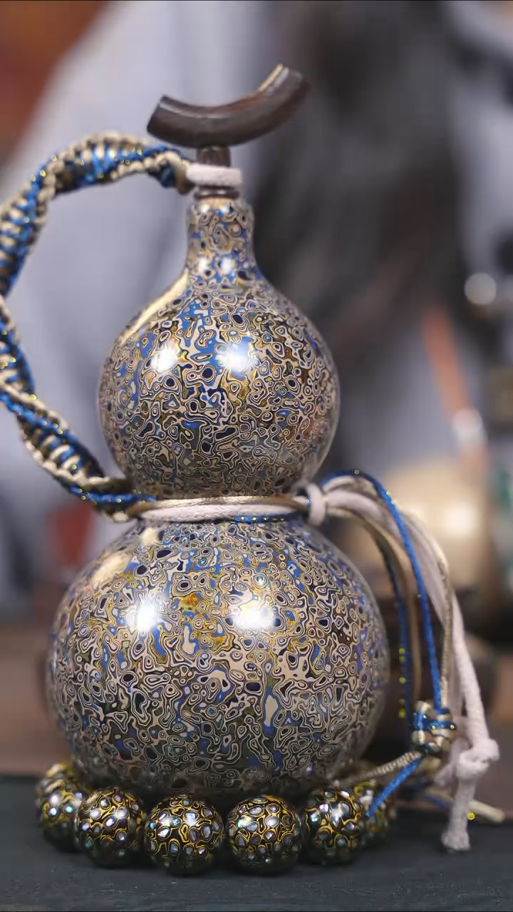 【闪购商品】YZ163漆艺酒葫芦不包手串及旋转底座