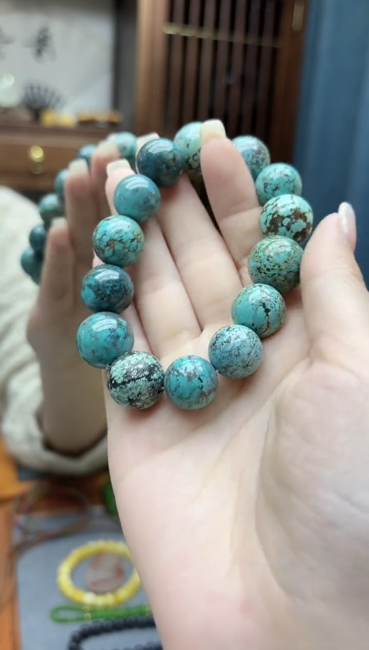 未镶嵌绿松石挂件松石手串16mmZD