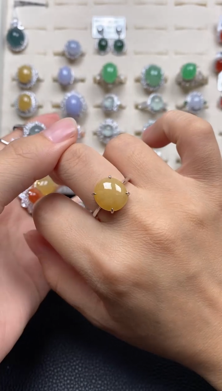 【闪购商品】翡翠戒指银S925镶嵌1111