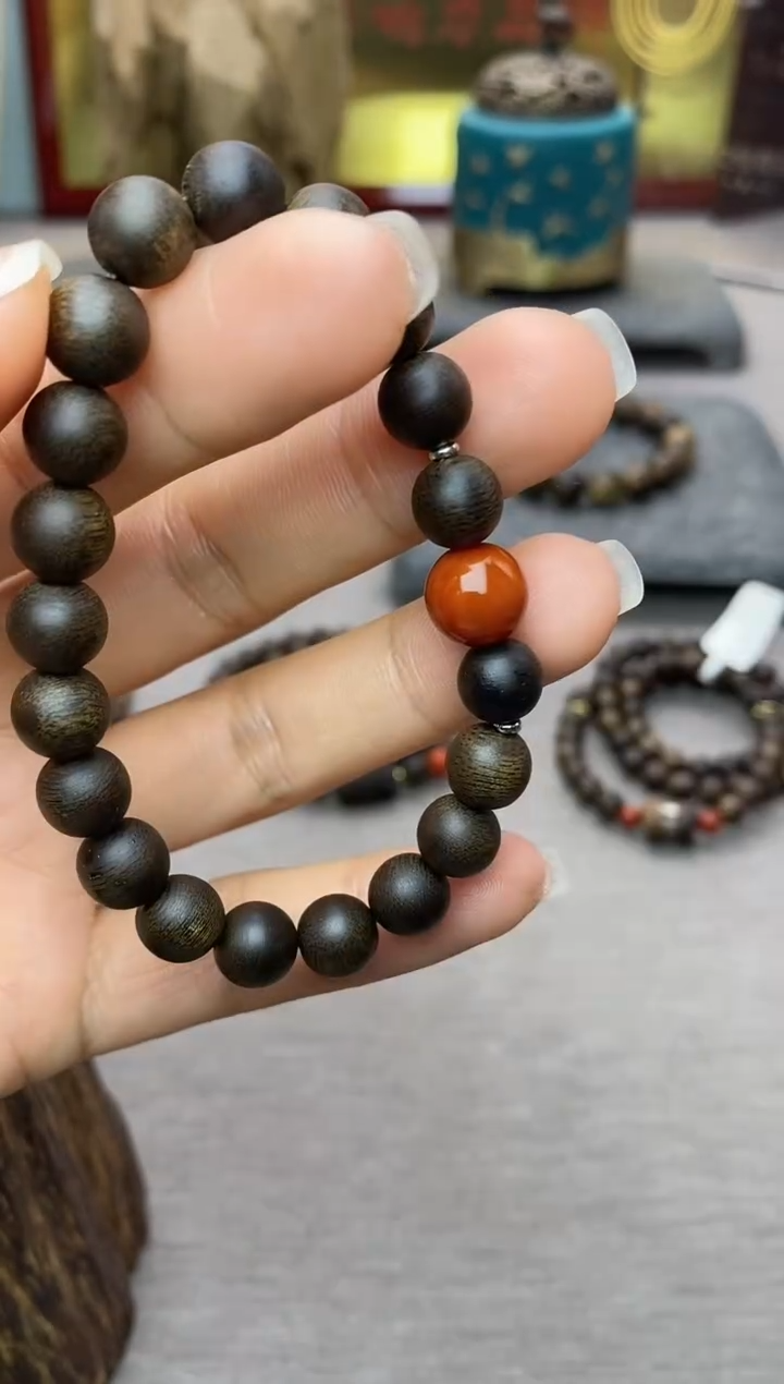 【闪购商品】沉香手串单圈越南芽庄白棋楠0.8 沉水
