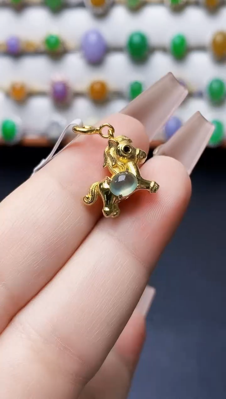 银S925镶嵌戒指翡翠0150