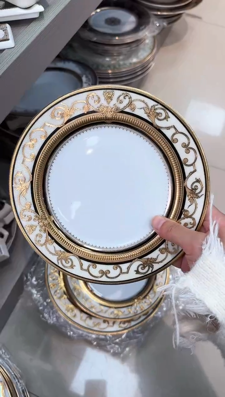 【闪购商品】瓷片7.5寸平盘2个微瑕  春节活动福利价