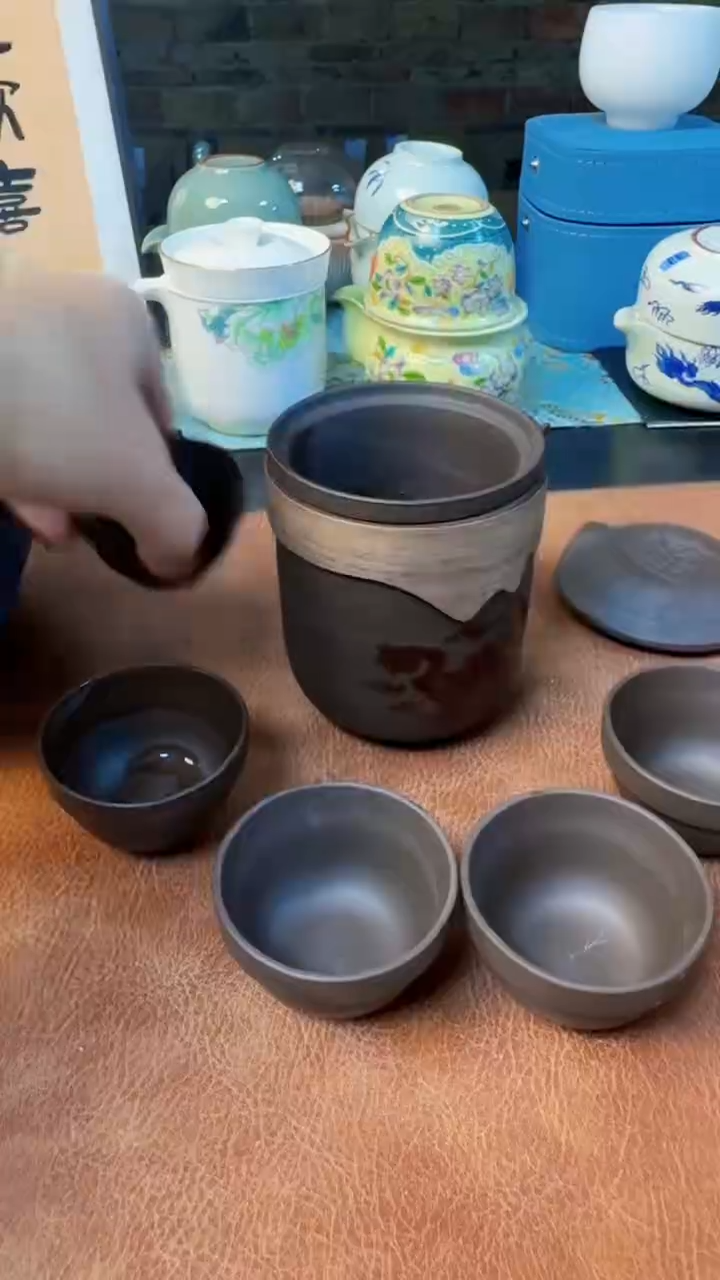 【闪购商品】杯旅行快客茶具，黄龙玉汝，德化羊脂玉瓷