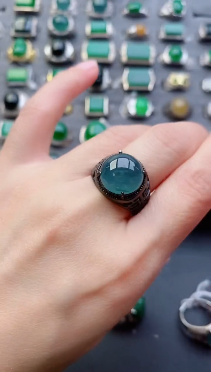 【闪购商品】翡翠戒指银S925镶嵌321321