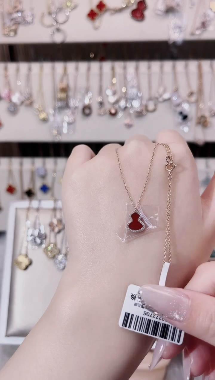 【闪购商品】玛瑙项链18K金镶嵌18K金镶嵌钻石 K玫