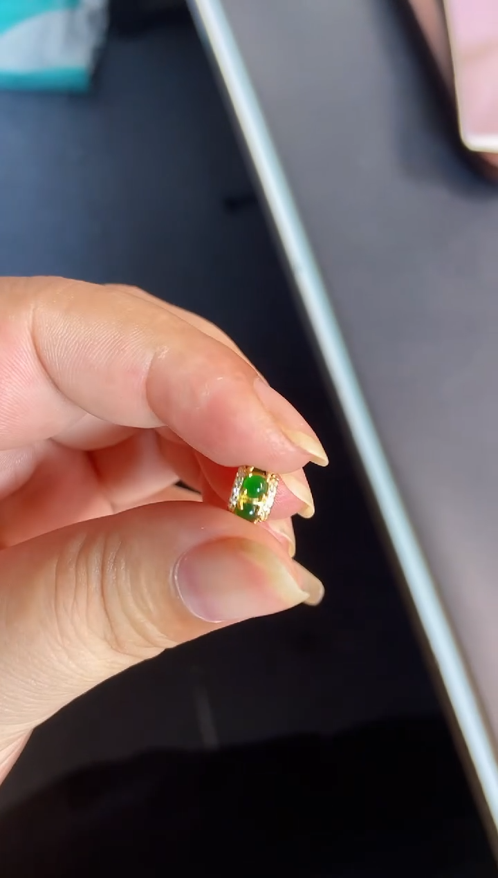 吊坠(不含链)银S925镶嵌翡翠1