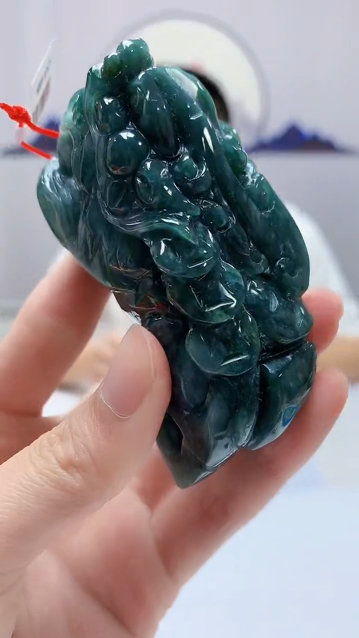 【闪购商品】定制翡翠未镶嵌4812zm-毛货挂件貔貅69