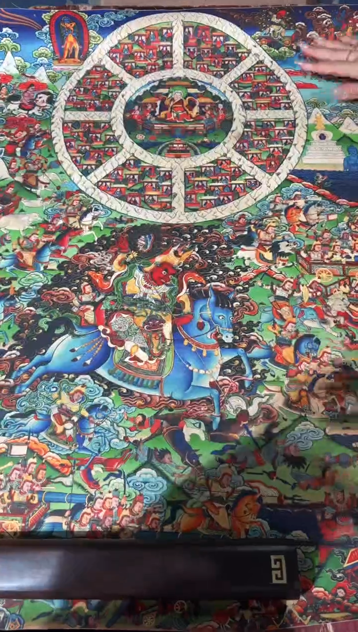 卷轴画龙妹的唐卡tk16