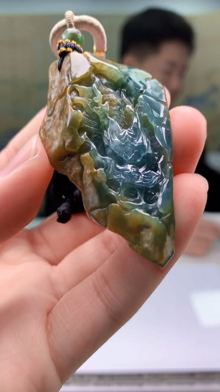 【闪购商品】定制翡翠未镶嵌4917bb-毛货挂件30