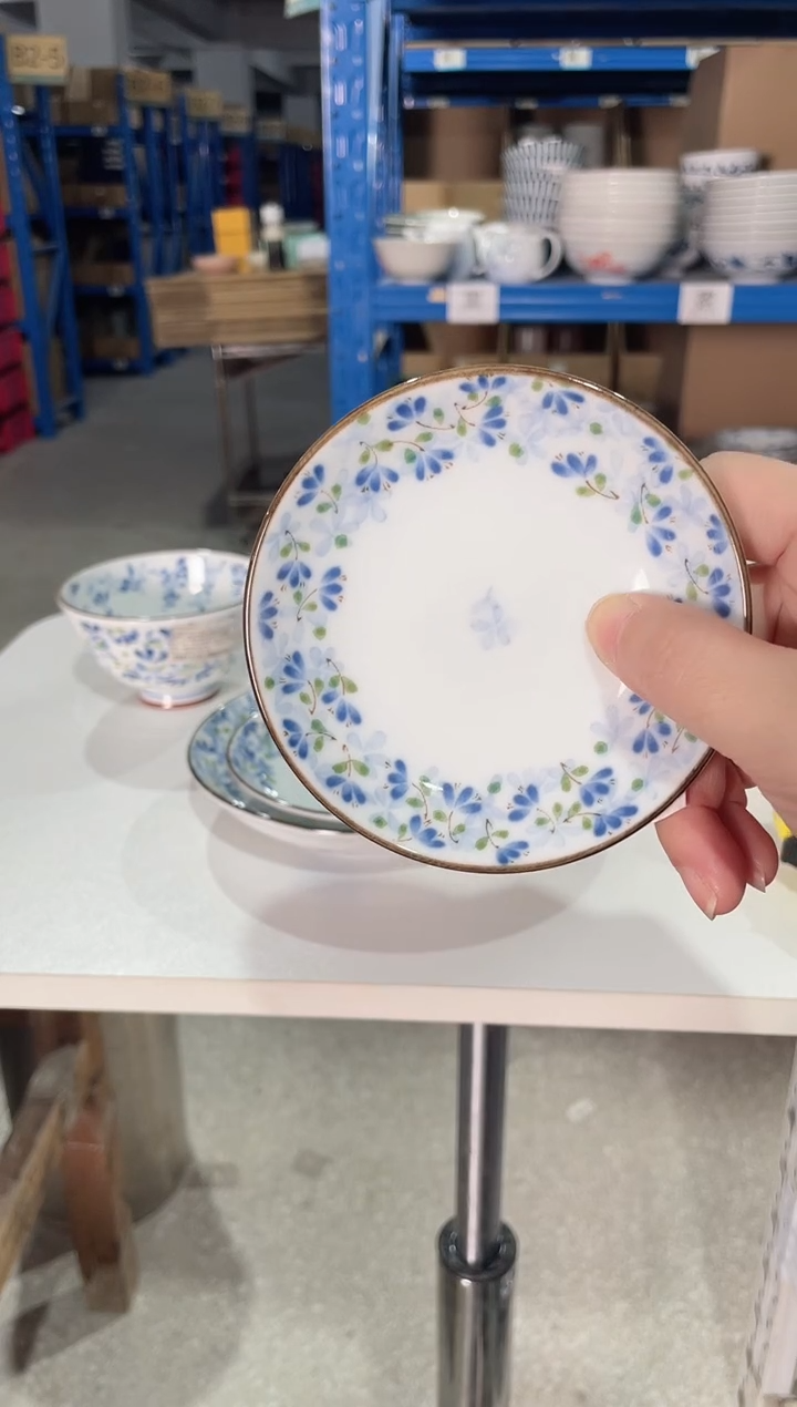 陶瓷小蓝芽【2支】小圆碟12CM