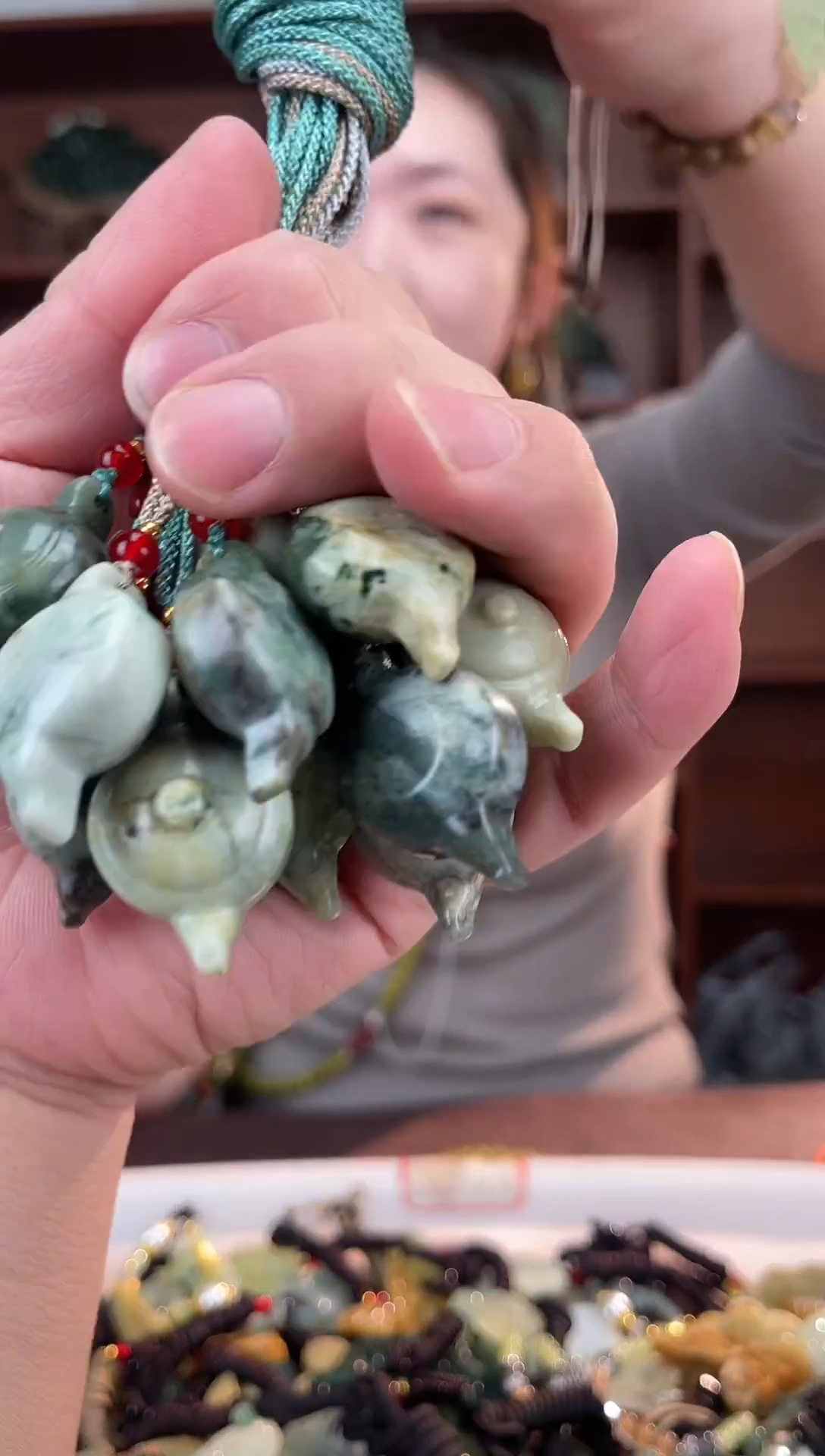 未镶嵌蛇纹石玉颈饰多样性发货拍一发一