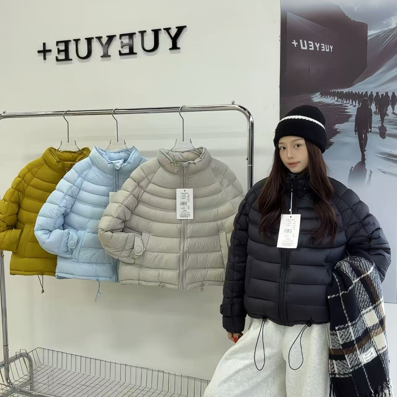 门店589-0极寒立领排骨棉服马克龙棉衣短款时尚保暖韩版棉服