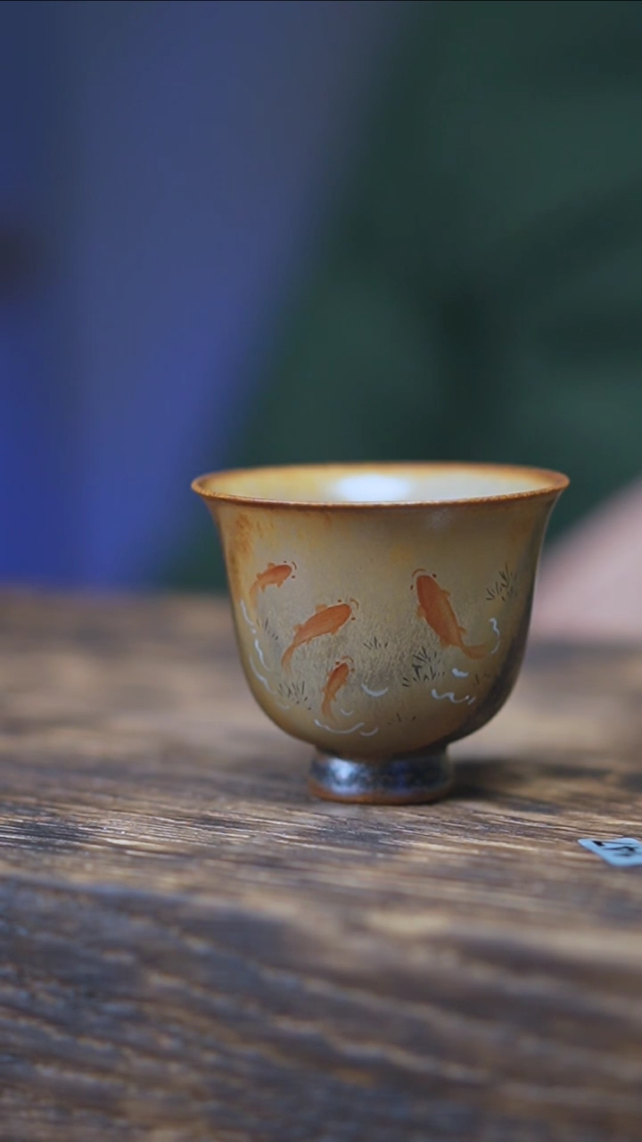【闪购商品】景德镇手绘小红鱼单杯