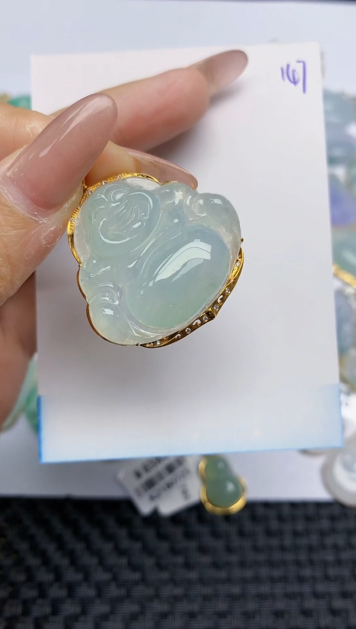 【闪购商品】翡翠颈饰18K金镶嵌天然A货翡翠 147