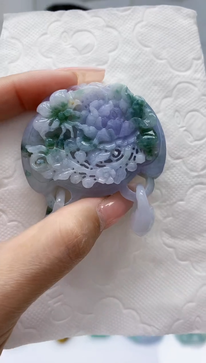 【闪购商品】定制翡翠未镶嵌4969lr-毛货挂件49