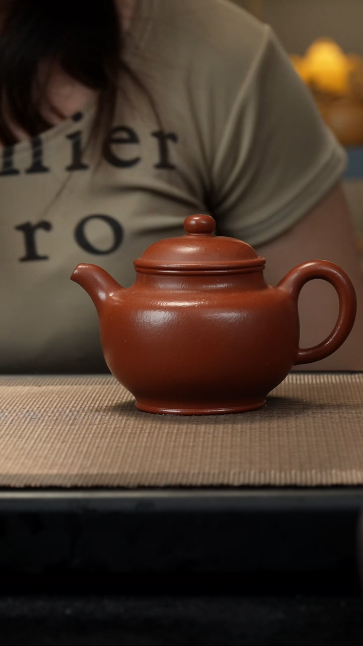 茶壶紫砂朱泥全手/掇只260cc/*