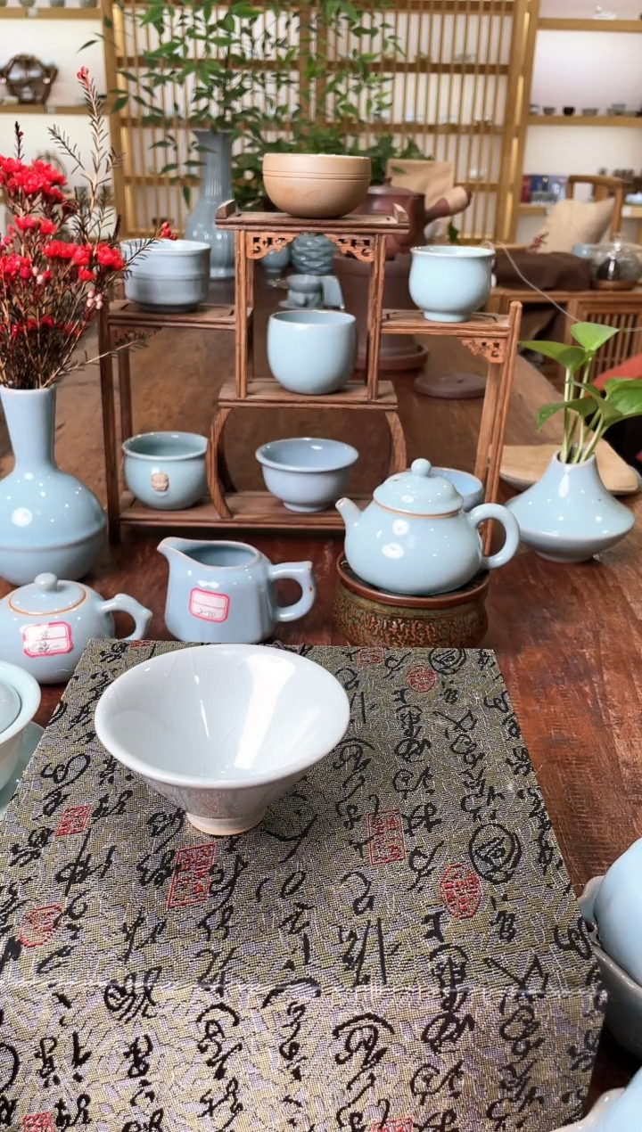 【闪购商品】其他月白釉桑麻款斗笠杯60毫升一级