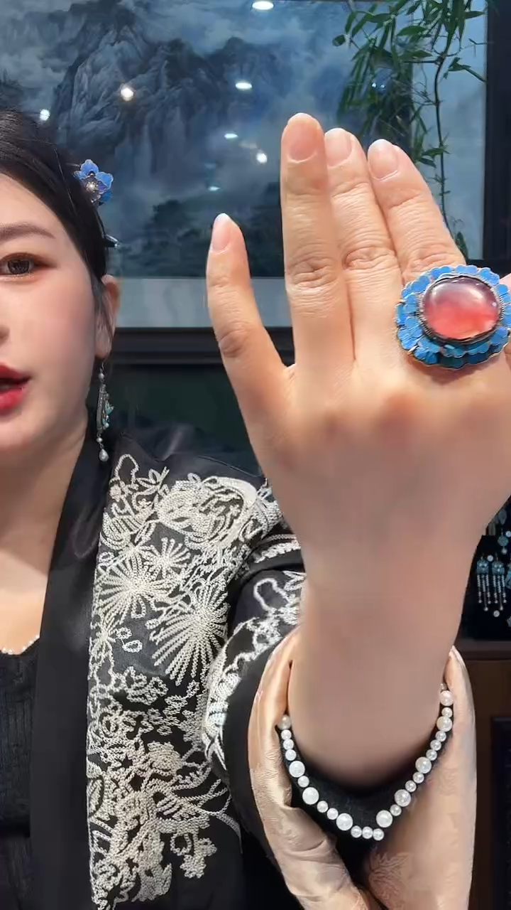 大理石铁合金噜****5非遗手工首饰